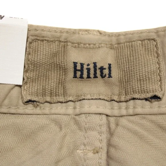 Hiltl NWT 5 Pocket Jean Cut Pants Size 46 30 US Kid Solid Tan Cotton Blend